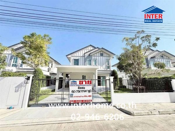 บ้านเดี่ยว 2 ชั้น 59.44 ตร.ว. โครงการวิลลาจจิโอ3 ศรีนครินทร์-บางนา ซอยพัฒนา2 ถนนคลองหลวงแพ่ง ใกล้สถานีรถไฟฟ้าสายสีเหลือง ถนนศรีนครินทร์ ถนนบางนา-ตราด บางพลี สมุทรปราการ 