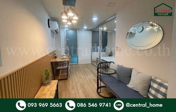 Condo The Colorry Vivid Huai Khwang, convenient location, near MRT 300 meters, fully furnished, ready to move in.