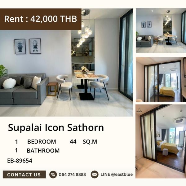 02/10/2026, 🏊 Supalai Icon Sathorn for Rent - 1 Bed 44 sqm, Near BTS Chong Nonsi 0642748883