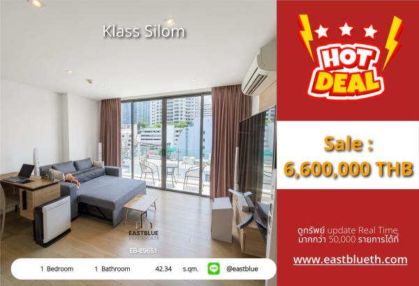 02/10/2026, 💠 Klass Silom for Sale - 1 Bed 42.34 sqm Near BTS Chong Nonsi 0642748883