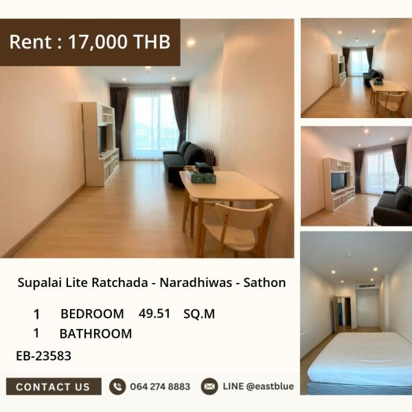 05/10/2026, 🏢 Ratchada Rental Gem! 💎 Supalai Lite, 1-Bed, 49.51 sqm 0642748883