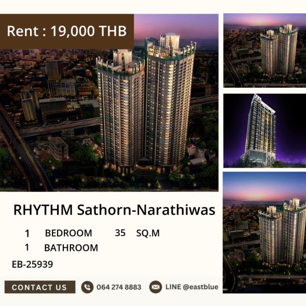 05/10/2026, Cozy 1-Bed Condo! 🏢💼
RHYTHM Sathorn-Narathiwas - 35 sqm, 19,000 THB/mth 
EB-25939 | Steps to Chong Nonsi BTS/MRT 0642748883