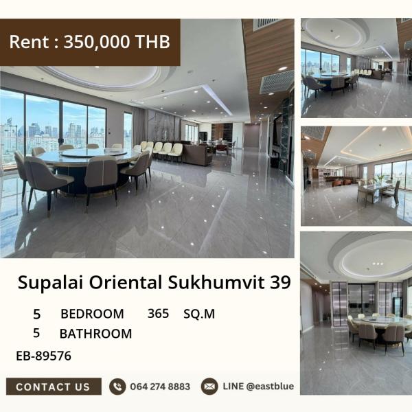 05/10/2026, Spacious 5 Bed Beauty 🏢🛋️
Supalai Oriental Sukhumvit 39 - 365 sqm
Renting at 350,000 THB/month 💰💰 0642748883