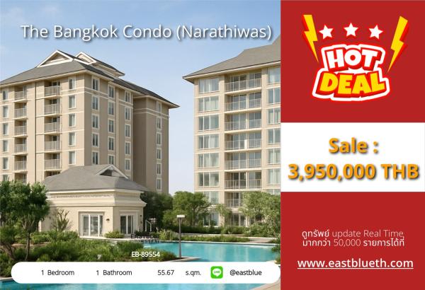 05/10/2026, รวมค่าโอน🏢 Living Large in the Heart of Bangkok! 💫
This stunning 1-bed, 1-bath condo at The Bangkok Condo (Narathiwas) is a must-see! 55.67 sqm of pure luxury, just steps from Chong Nonsi BTS/MRT. Yours for only 3,950,000 THB. Don't miss out!