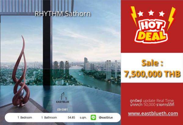 05/10/2026, 🏢 Condo Gem in Heart of Bangkok: Rhythm Sathorn, 1BR, 54.85 sqm, 8.49M THB 0642748883