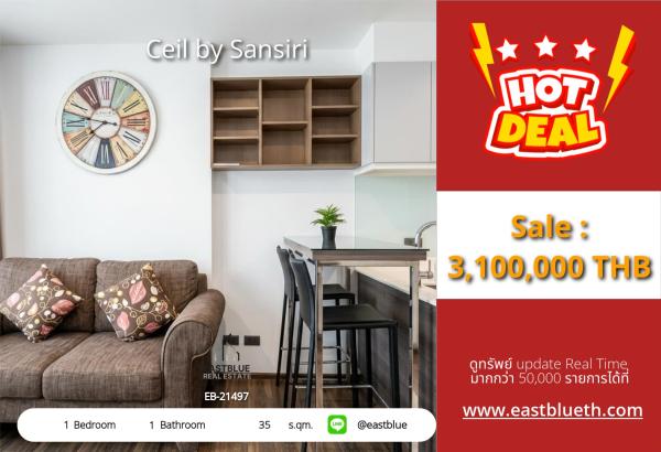 05/10/2026, รวมค่าโอน⭐ One-Bed Gem at Ceil by Sansiri! 🏢
Luxe Living at 35 sqm, Yours for 3.1M THB 💰 0642748883
