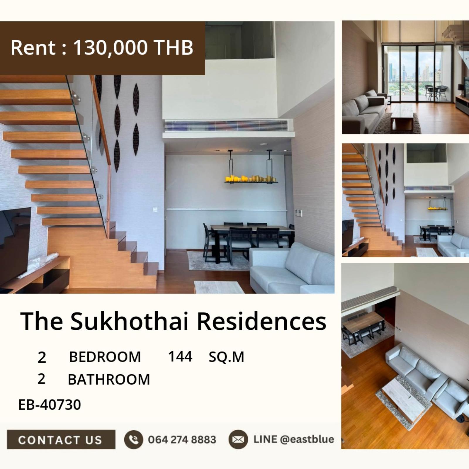 05/10/2026, 🌃 เหมือนชีวิตที่ฝันไว้! คอนโด 2 ห้องนอน 2 ห้องน้ำ 144 ตร.ม. ในโครงการพรีเมียมระดับ The Sukhothai Residences
EB-40730 | 130,000 THB/เดือน
ใกล้ BTS/MRT ลุมพินี และแหล่งช็อปปิ้งชื่อดัง 0642748883 05/10/2026, 🌃 เหมือนชีวิตที่ฝันไว้! คอนโด 2 ห้องนอน 2 ห้องน้ำ 144 ตร.ม. ในโครงการพรีเมียมระดับ The Sukhothai Residences
EB-40730 | 130,000 THB/เดือน
ใกล้ BTS/MRT ลุมพินี และแหล่งช็อปปิ้งชื่อดัง 0642748883