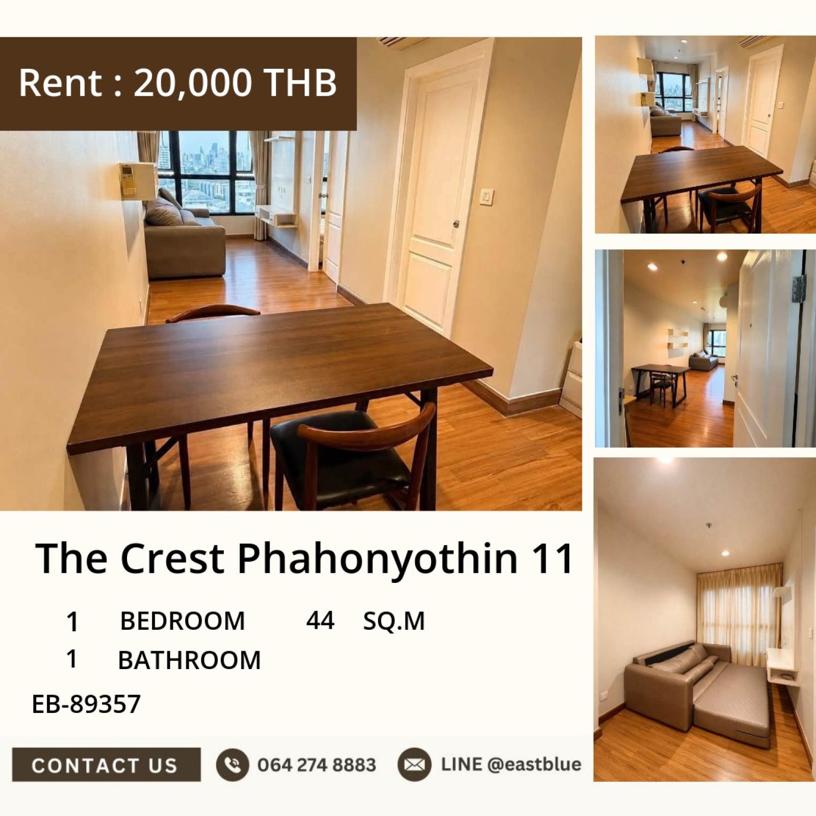 17/09/2026, 🏙️ Oasis in the Heart of the City! 1 Bed Condo at The Crest Phahonyothin 11 for Only 18K/month! 🏢 0642748883 17/09/2026, 🏙️ Oasis in the Heart of the City! 1 Bed Condo at The Crest Phahonyothin 11 for Only 18K/month! 🏢 0642748883