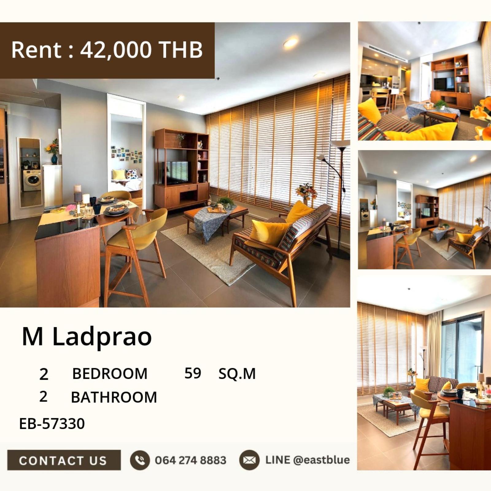 02/10/2026, 🏙️ Luxurious 2-Bed Condo @ M Ladprao! EB-57330 🔑
Spacious 59 sqm, close to BTS/MRT, all amenities! 42,000 THB/mo 0642748883 02/10/2026, 🏙️ Luxurious 2-Bed Condo @ M Ladprao! EB-57330 🔑
Spacious 59 sqm, close to BTS/MRT, all amenities! 42,000 THB/mo 0642748883