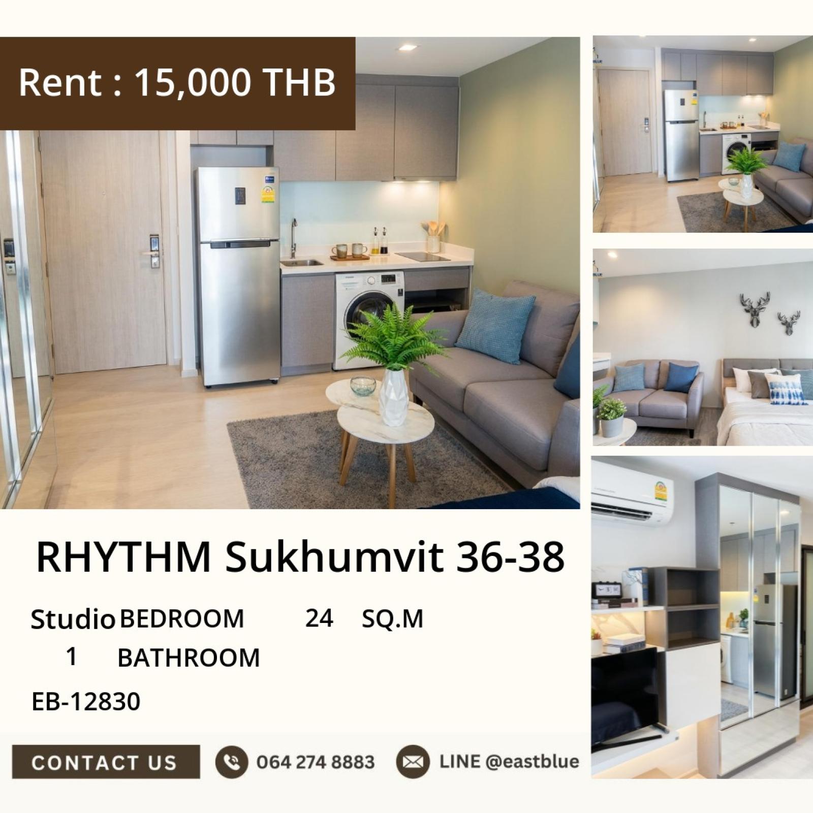 02/10/2026, Rhythm of City Life! 🎶 Studio Condo - 24 sqm - Just 15k THB/month! 💰
EB-12830 0642748883