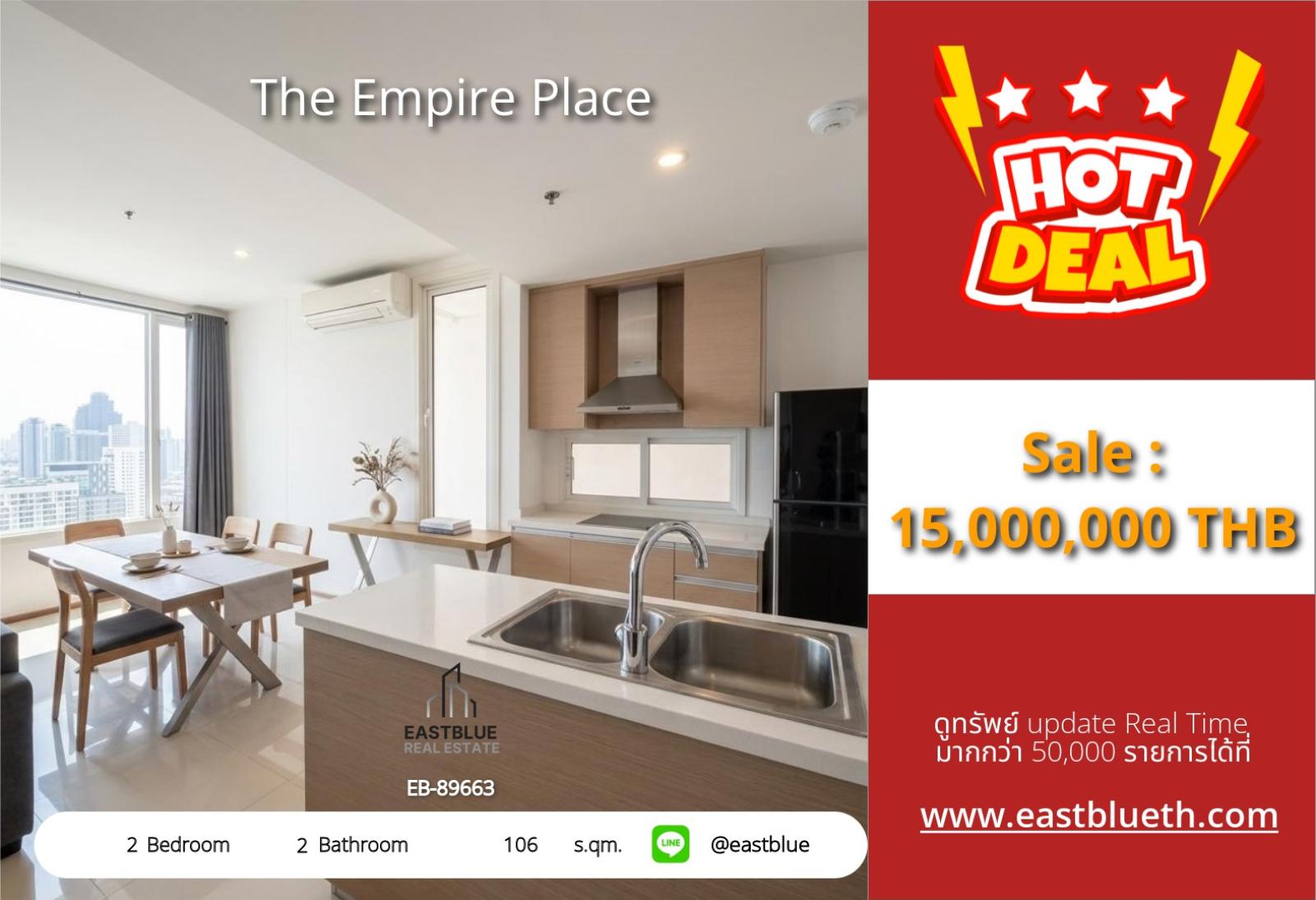 05/10/2026, รวมค่าโอน✨ Elevated Living at The Empire Place! 🏙️
2 Bed, 2 Bath Condo - 106 SQM - 15M THB 🛋️ 0642748883