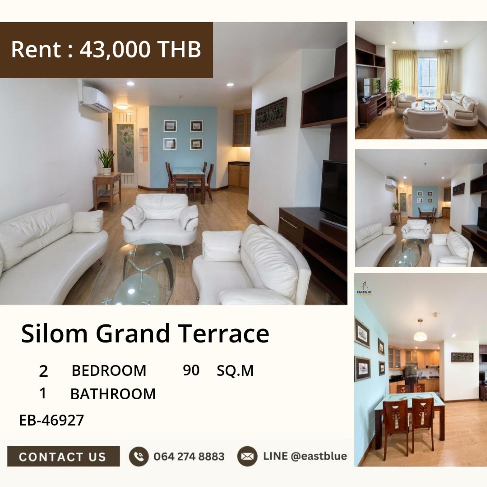 05/10/2026, 🏢 Luxurious 2-Bed Condo at Silom Grand Terrace! 🛌
EB-46927 | 90 sqm | 43,000 THB/month
✨ Steps to BTS/MRT Sala Daeng & Silom | Unbeatable Facilities 0642748883 05/10/2026, 🏢 Luxurious 2-Bed Condo at Silom Grand Terrace! 🛌
EB-46927 | 90 sqm | 43,000 THB/month
✨ Steps to BTS/MRT Sala Daeng & Silom | Unbeatable Facilities 0642748883