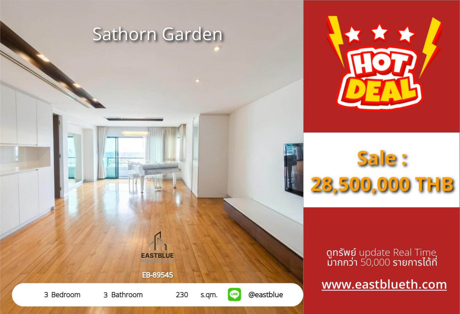 05/10/2026, รวมค่าโอนใจกลางสาทร! คอนโด 3 ห้องนอน 3 ห้องน้ำ กว้างขวาง 230 ตร.ม. 🏙️
สไตล์หรูโดดเด่น ใกล้ BTS-MRT ลุมพินี และไฮไลท์ระดับพรีเมียม !! 💫
EB-89545 | ขาย 28,500,000 THB 0642748883