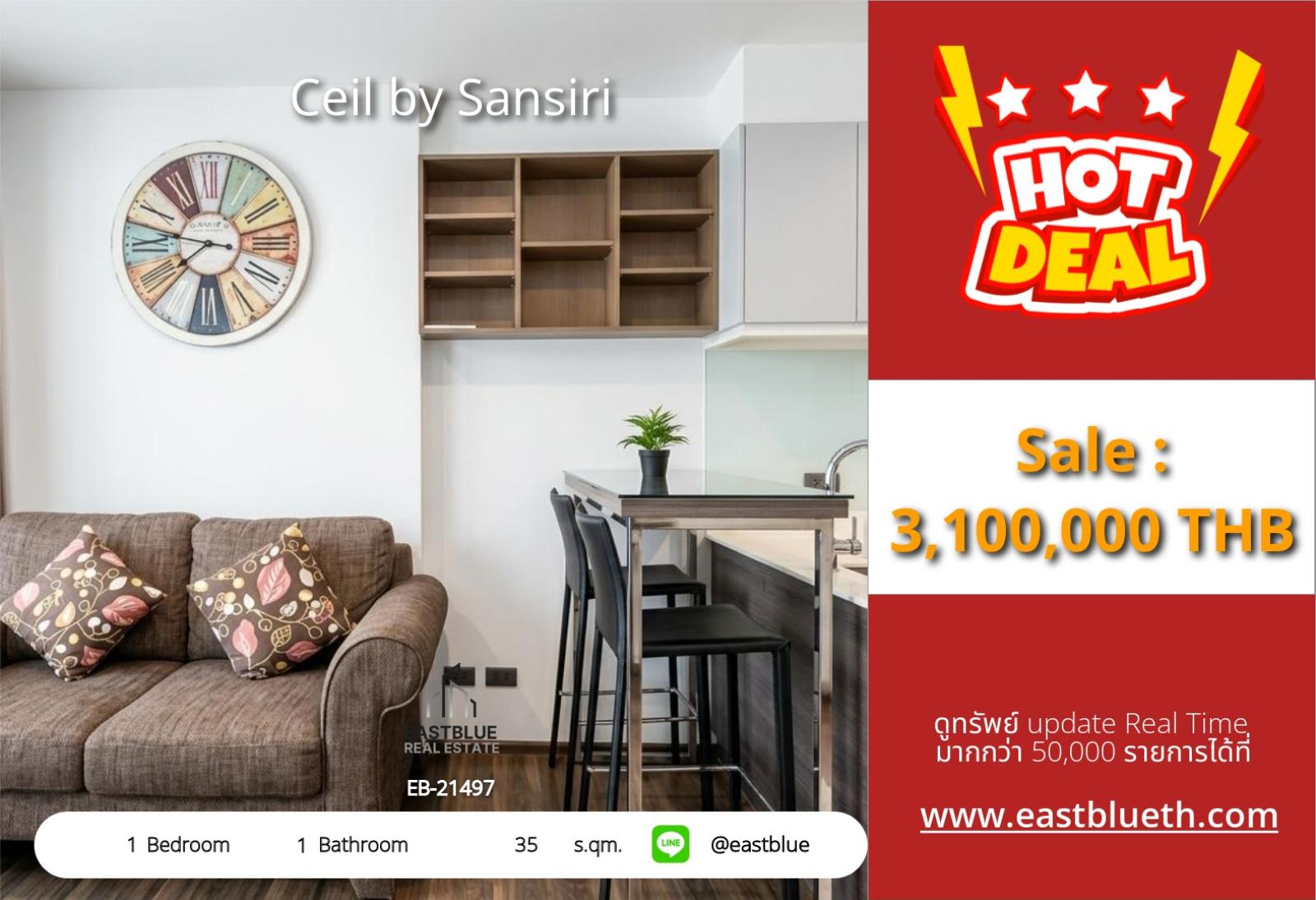 05/10/2026, รวมค่าโอน⭐ One-Bed Gem at Ceil by Sansiri! 🏢
Luxe Living at 35 sqm, Yours for 3.1M THB 💰 0642748883