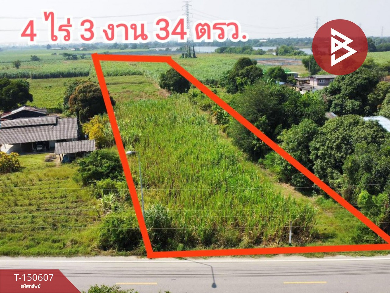 Land for sale, area 4 rai 3 ngan 34.9 sq m, Ban Yang, Nakhon Pathom. – รูปที่ 2