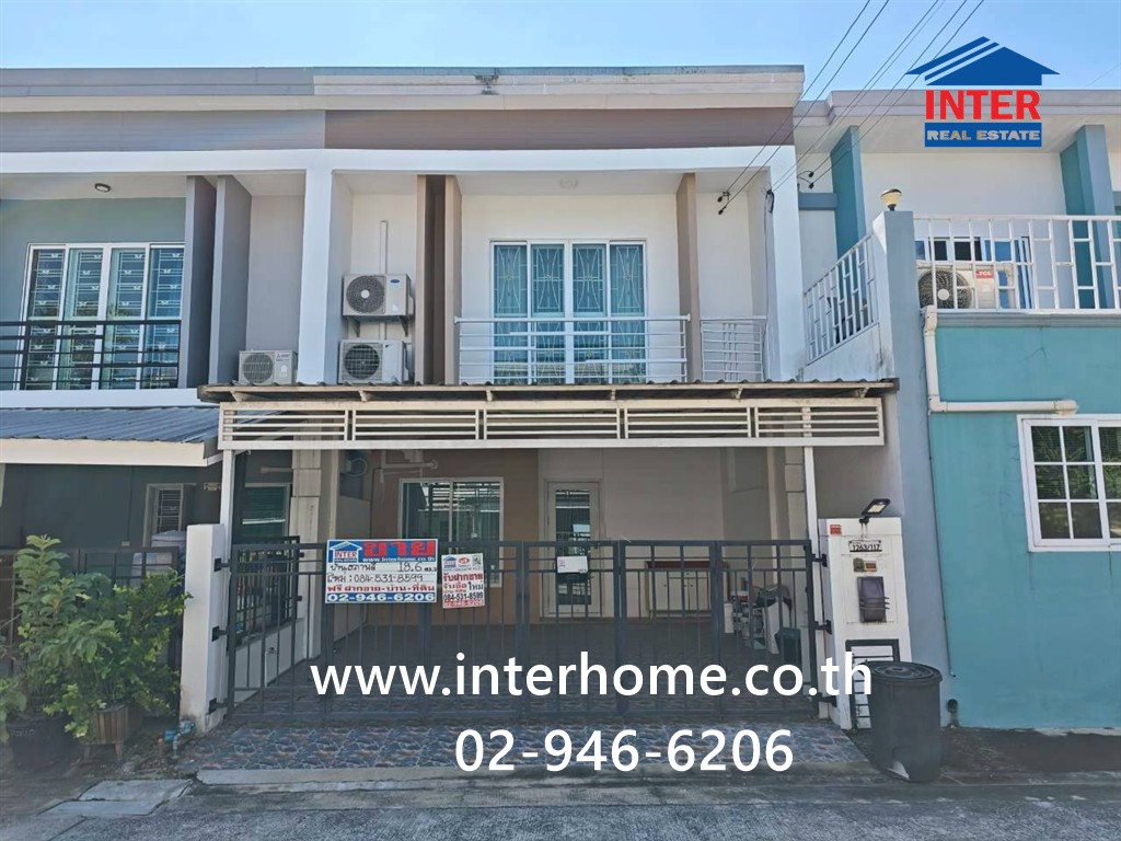 Townhouse, 2 floors, 18.6 sq m, Pruksa Town Next Village. Ramintra-Wongwaen Soi Phraya Suren 40, Ramindra Road, Phraya Suren Road, Khlong Sam Wa District, Bangkok