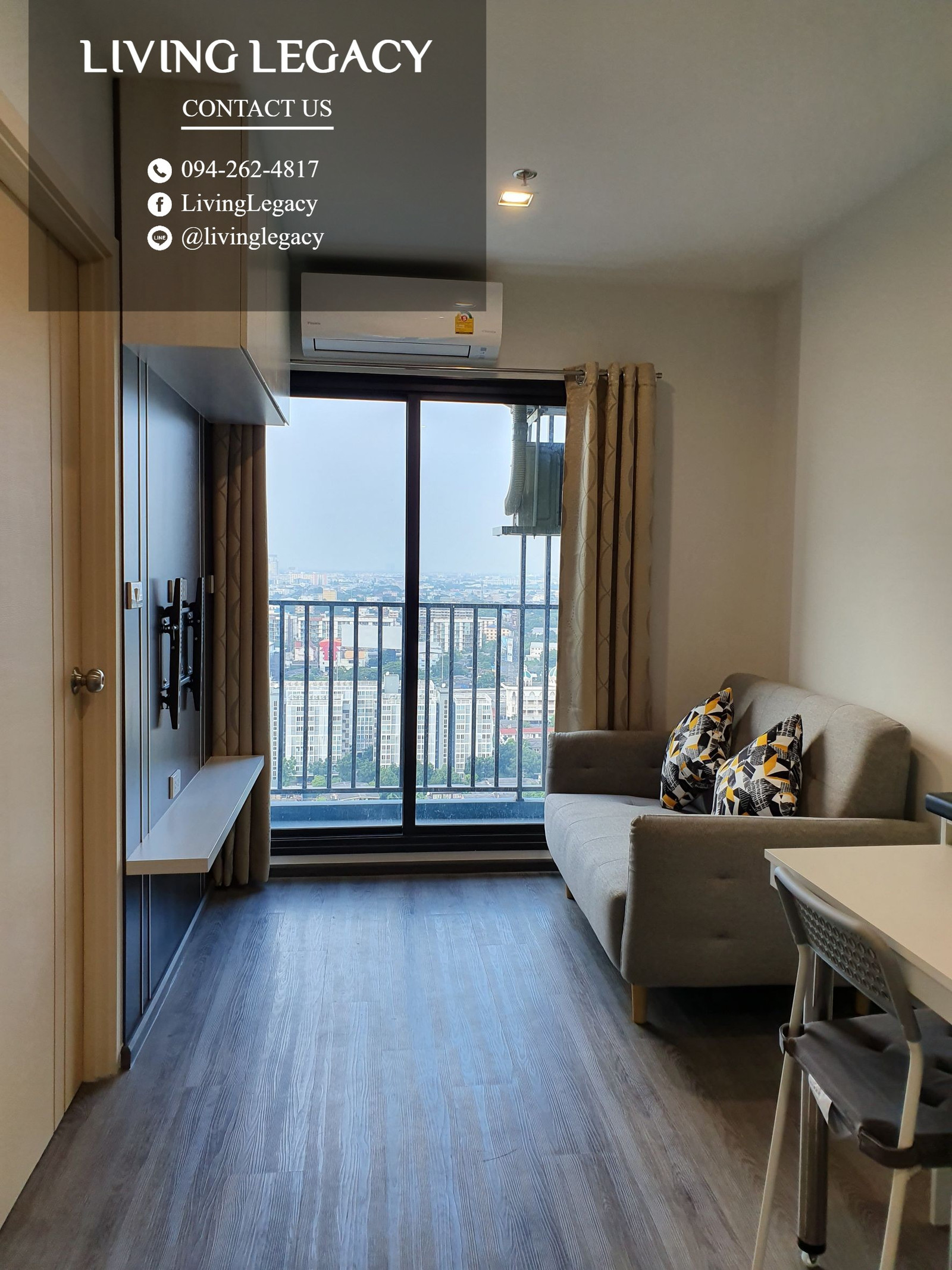 T6FJ123 เช่าด่วน คอนโด Rich Park @ Triple Station ชั้น 21 | 1 ห้องนอน 30 ตร.ม. | 14,500 บาท/เดือน | LINE: @livinglegacy – รูปที่ 3