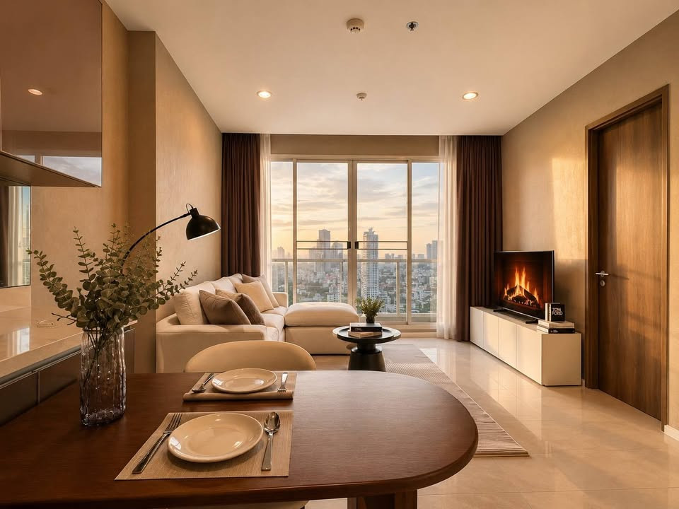 Best Price 🔥ขาย Menam Residence ห้องสวยมาก ตกแต่งเฟอร์ครบ ชั้นสูง ราคาพิเศษ ✨DS4188 | Line @Dstay
