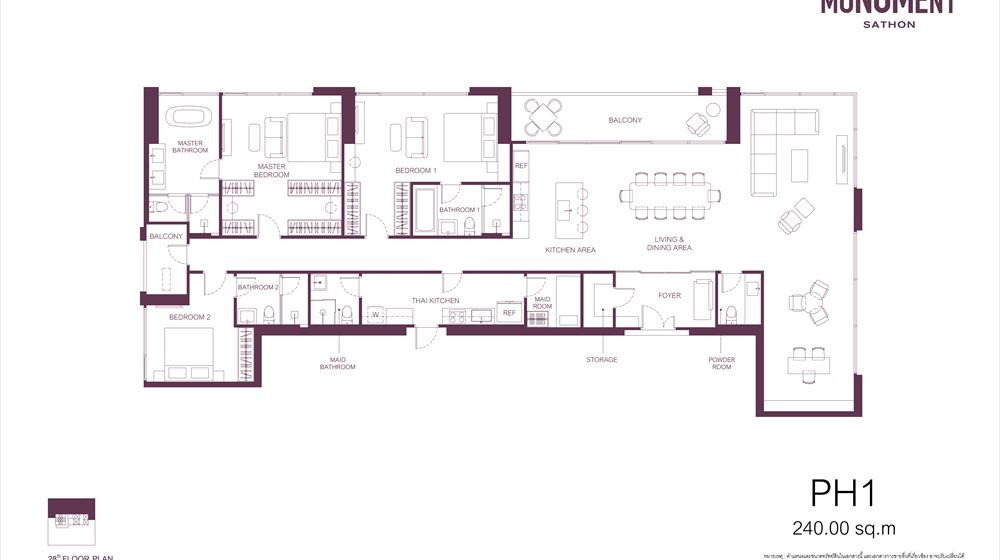THE MONUMENT SATHON | Exclusive Penthouse For sales only 140 MB. Save 5 MB.!! – รูปที่ 2