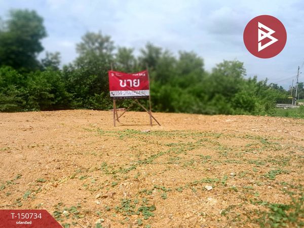 Land for sale, area 99 sq m., Hin Kong, Ratchaburi, corner plot, next to the road on both sides.