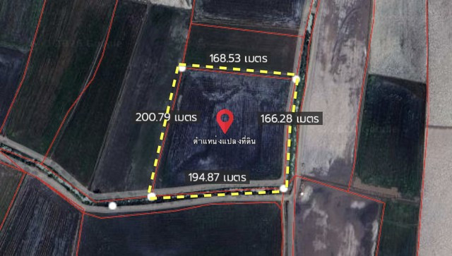Empty land for sale (Currently it is rice field), area 20 rai, beautiful square shape, Wang Phatthana Subdistrict, Bang Sai District, Phra Nakhon Si Ayutthaya Province. – รูปที่ 2