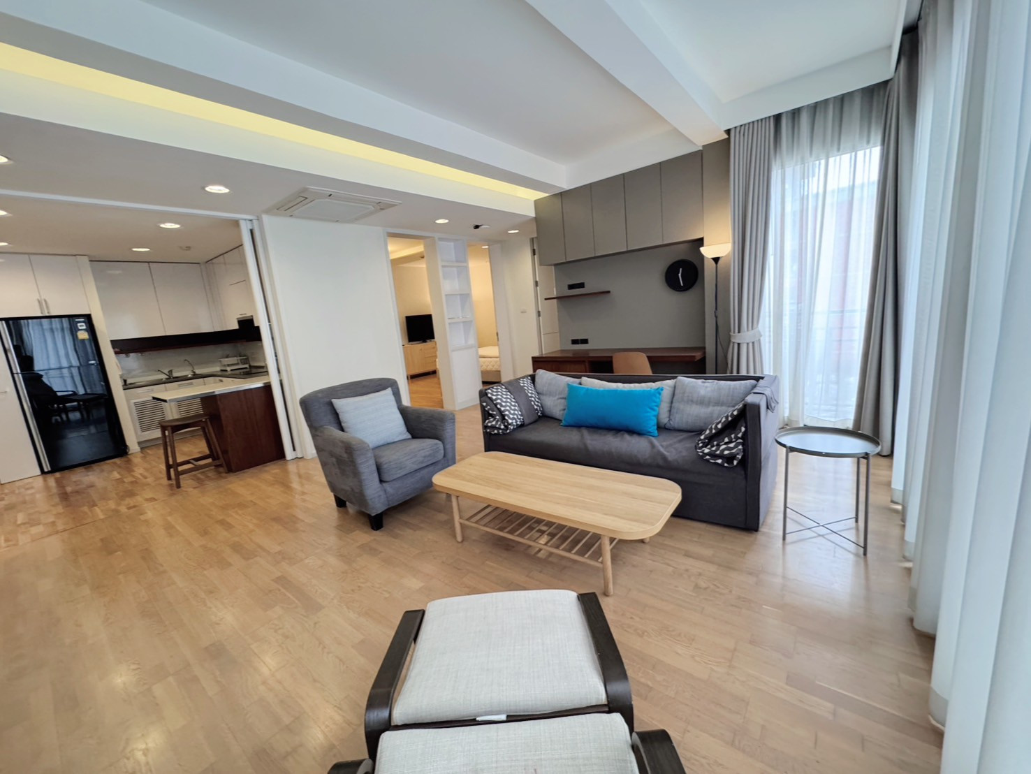 RENT !! Condo Amanta Ratchada, MRT Thailand Cultural Centre, 3 Beds, Tower 2, Fl. 3, Area 115 sq.m., Rent 40,000 Baht (Corner room) – รูปที่ 3
