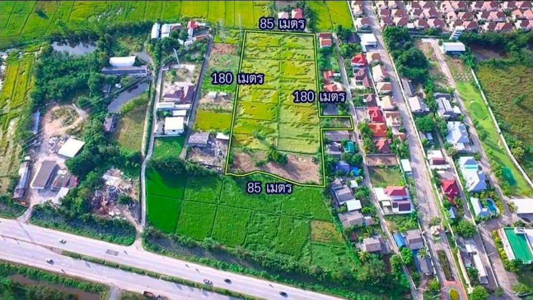 Very cheap!! Land 9-1-48 rai, San Kamphaeng District, Chiang Mai, near Charoen Charoen Market intersection, 1.5 km., near Big C, only 7,900 baht/sq m. – รูปที่ 4