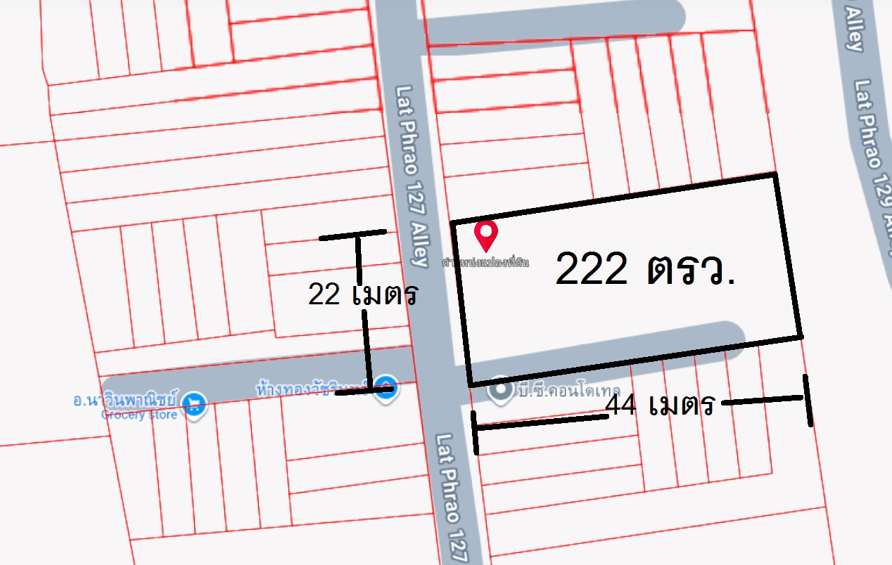 ให้เช่า ที่ดิน 222 ตรว. ซ.ลาดพร้าว 127 ข้างซอยพันธุ์ทิพย์ บางกะปิ – รูปที่ 2