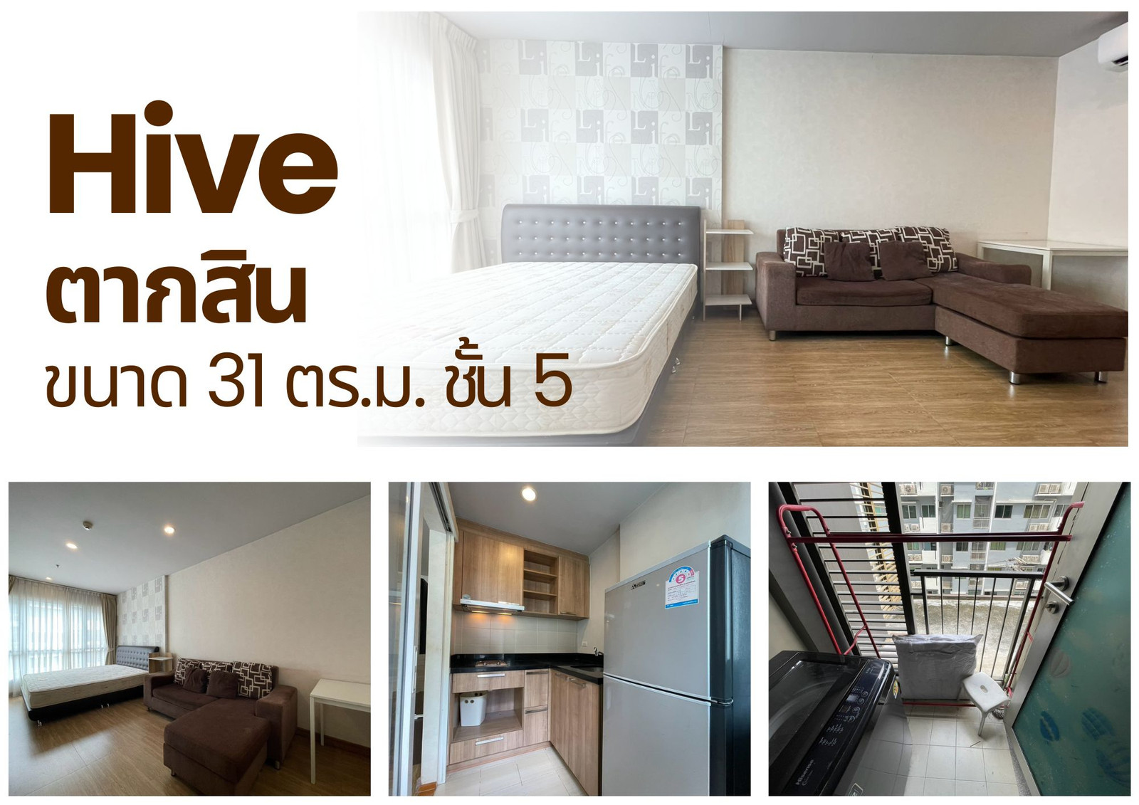 🌸 Beautiful, move-in ready unit at Hive Taksin – near BTS Wongwian Yai 🌸 Beautiful, move-in ready unit at Hive Taksin – near BTS Wongwian Yai