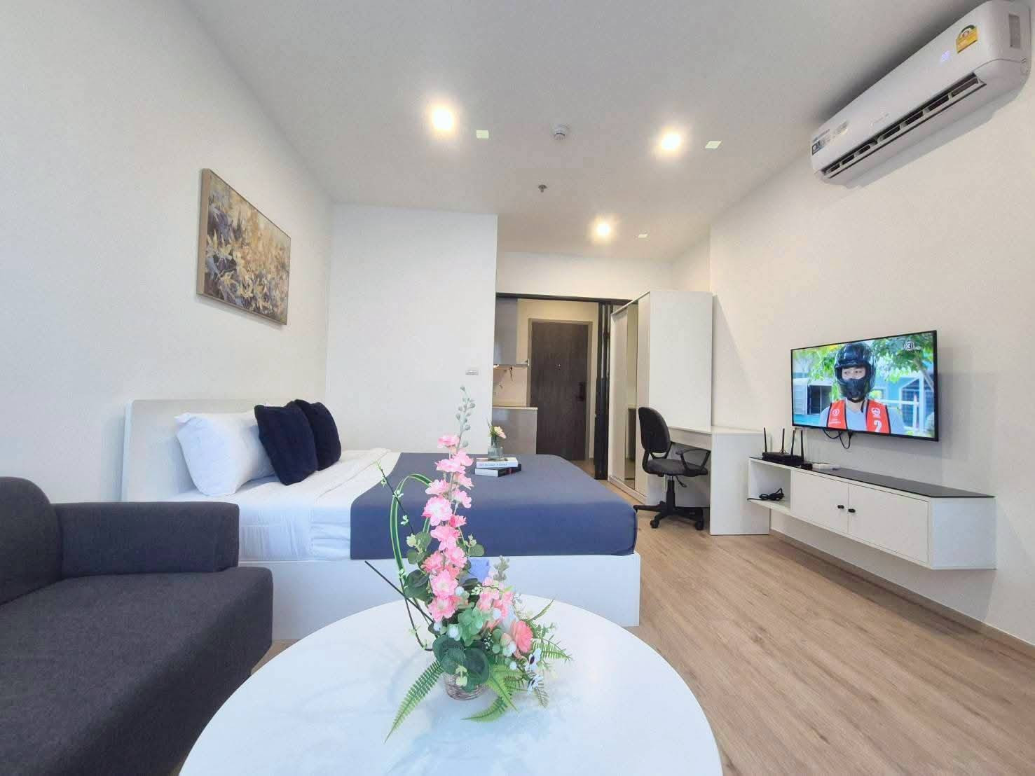 For rent, The Rich Rama 9 - Srinakarin project, beautiful room, fully furnished, ready to move in. – รูปที่ 4