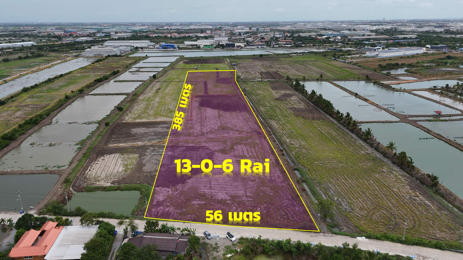  ที่ดินผังสีม่วง ใกล้นิคมเวลโกรว์  13 ไร่ ราคา 4.8 ล้าน/ไร่  – รูปที่ 2