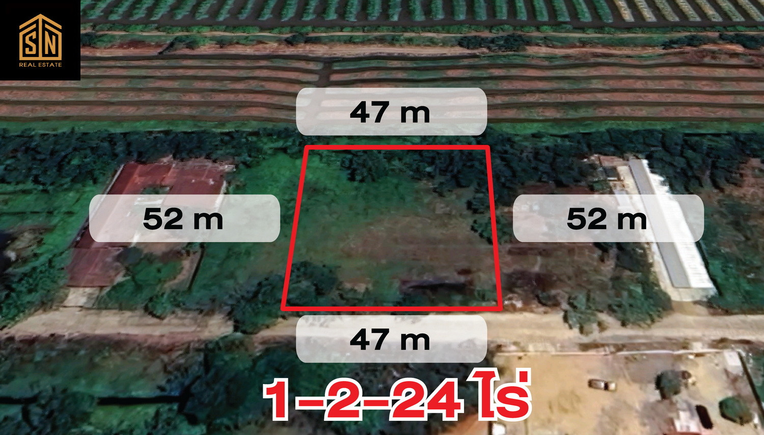ขายที่ดิน คลอง 10 ซอยพระร่มเกล้า 1-2-24 ไร่ หนองเสือ ปทุมธานี – รูปที่ 2