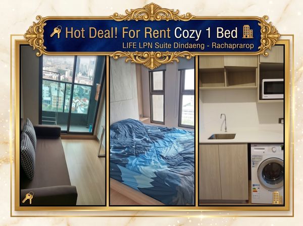 ✨Hot Deal! For Rent Cozy 1 Bed Lumpini Suite Dindaeng-Ratchaprarop, Victory Monument BTS✨