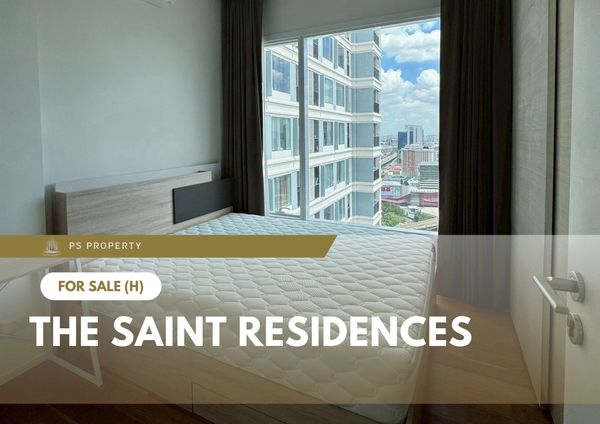 Urgent Sale 📍 The Saint Residences 📍 Fully furnished and equipped with appliances; near BTS Ha Yaek Lat Phrao.