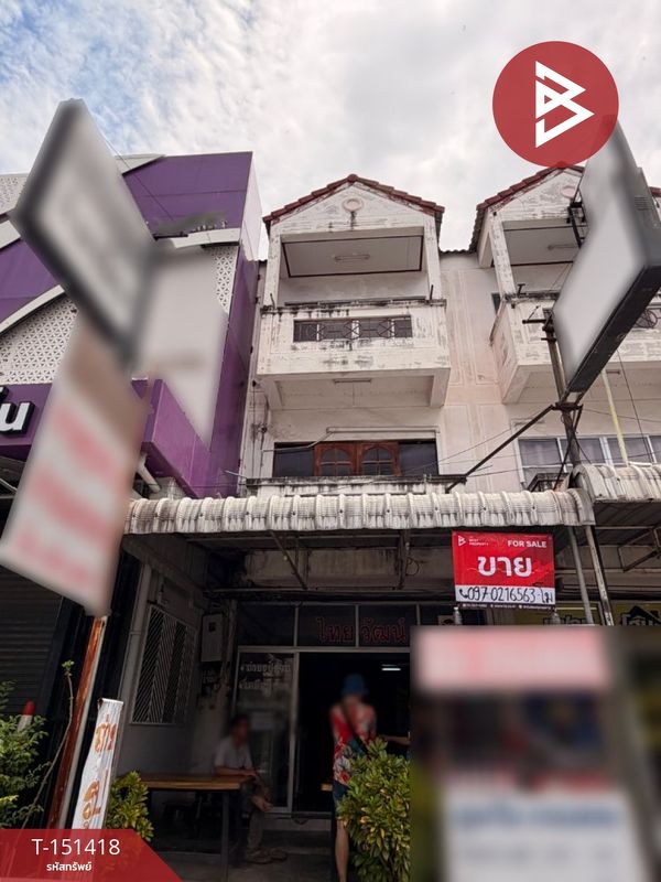 3-story commercial building for sale, area 21 square meters, Soi Thonglang, Amata Nakhon, Mueang Chonburi.