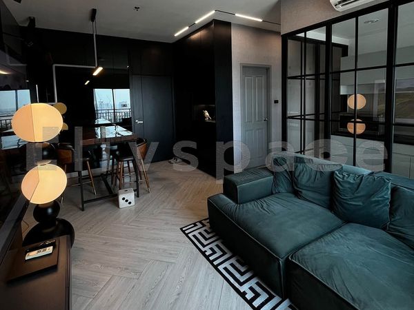 ▚ L0MC05ツ FOR RENT Supalai Loft Talardplu 2 Bed 69.8sqm Top Floor Presidential Suite Dark Modern Decor Unblocked Views✨