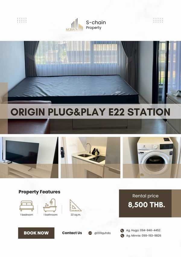 🍓🚆 Next to BTS wire line 0 m.! Low price💕 Origin Plug & Play E22 Station ✨ NO-046