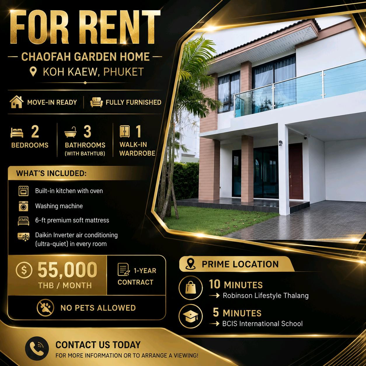 CHAOFAH GARDEN HOME KOHKAEW, PHUKET MOVE-IN READY | FULLY FURNISHED