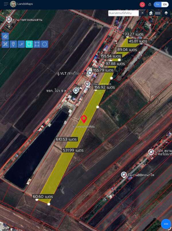 Empty land for sale Lat Lum Kaeo District, Pathum Thani, 26-2-57 rai, near Rahaeng 100 Year Market, entering from Pathum Thani-Bang Len Road, Route 346, only 3 km. – รูปที่ 2