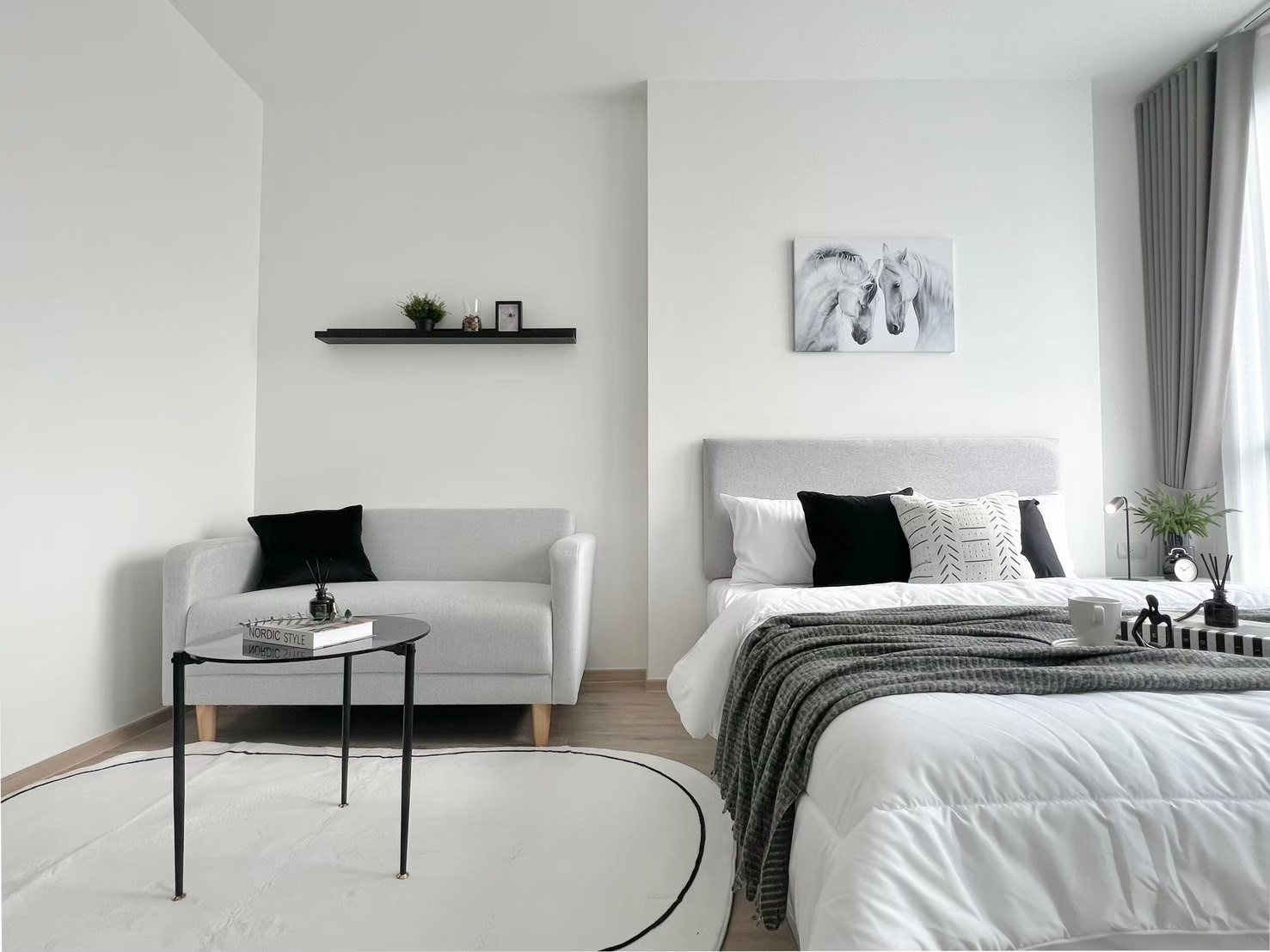 Condo for rent: The Rich Rama 9 Srinakarin. 1 bedroom, ready to move, location next to Hua Mak 3 BTS lines.