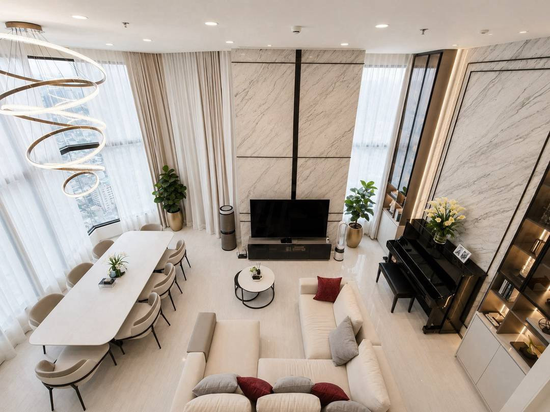 Beautiful room, high view, panoramic view, penthouse.