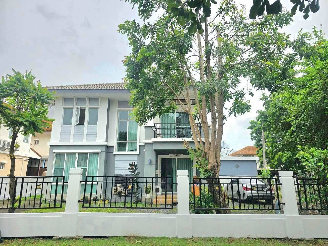 Selling very cheap!! 2-story detached house, corner house, next to garden, 75.5 sq m., Pruksa Village 17 Rangsit-Khlong 3, near Future Expressway. – รูปที่ 2