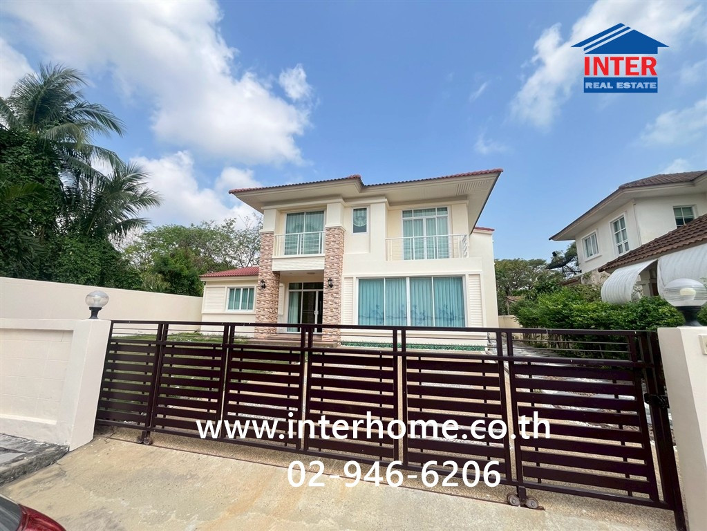 บ้านเดี่ยว 2 ชั้น 110 ตร.ว. หมู่บ้านเดอะวอเตอร์ เฮ้าส์ ซอยกาญจนาภิเษกซอย5 ถนนกาญจนาภิเษก ถนนเพชรเกษม เขตบางแค กรุงเทพมหานคร 