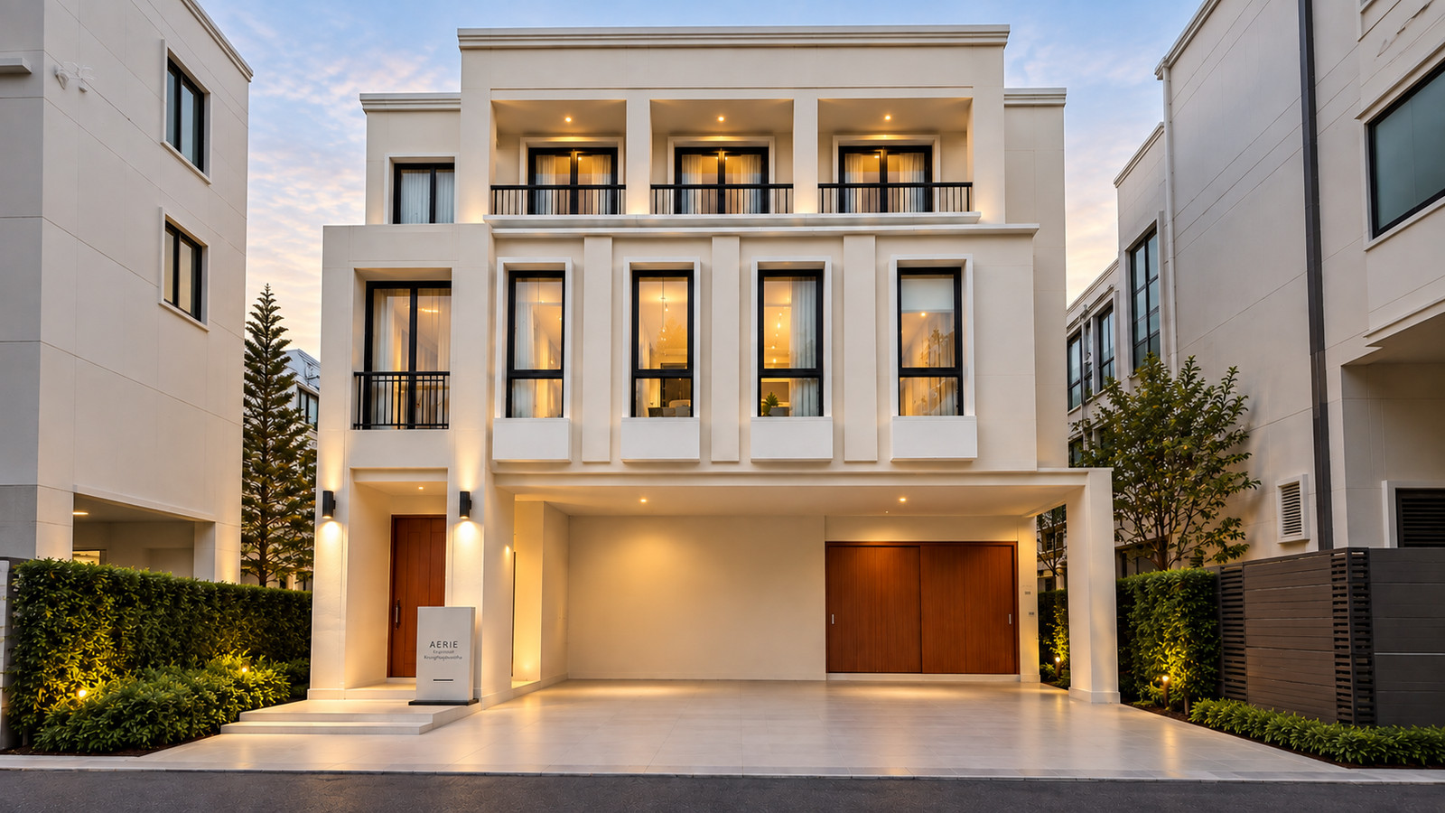 For rent: AERIE Srinakarin – Krungthepkreetha, 3-story detached house | 5 bedrooms | 5 bathrooms, rent 120,000 baht/month.