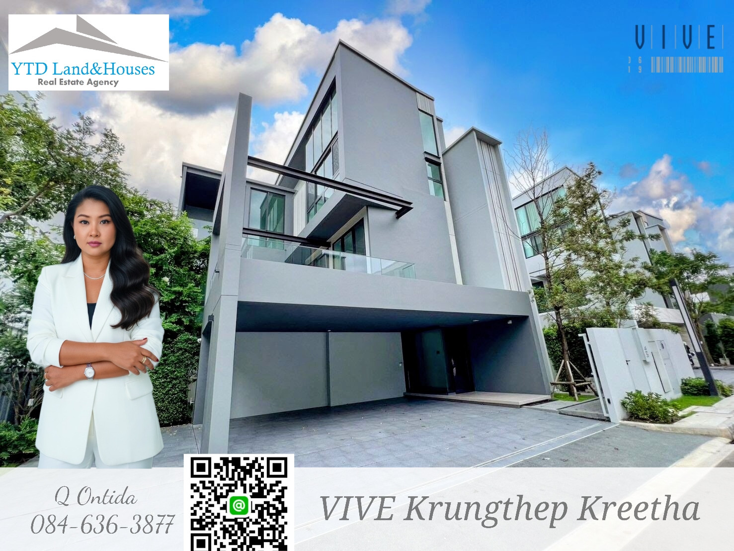 Luxury house for Rent VIVE Krungthep Kreetha, 3 story detached house with private elevator. Near the Yellow Line Si Kritha Station Behind Willington school 195,000 Baht/month Listing No: YT01-2591 Luxury house for Rent VIVE Krungthep Kreetha, 3 story detached house with private elevator. Near the Yellow Line Si Kritha Station Behind Willington school 195,000 Baht/month Listing No: YT01-2591
