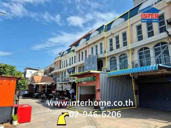 Commercial building, 3 floors, 22 sq m. Commercial building, 3 floors, near Phimonrat Municipality Office. Ban Kluai-Sai Noi Road, Bang Bua Thong, Nonthaburi