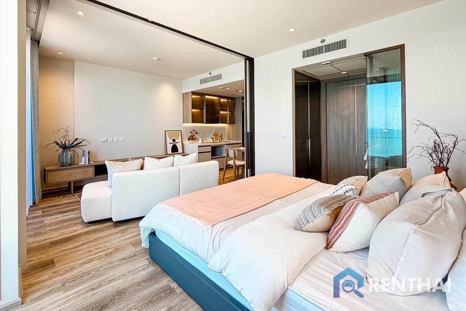 สตูดิโอราคาดีที่สุดที่ Arom Jomtien พัทยา | ทำเลติดหาด พร้อมสิ่งอำนวยความสะดวกระดับลักชัวรี – รูปที่ 4