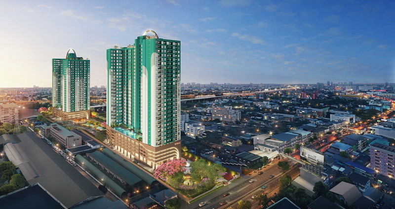 Condo down payment for sale, Supalai Park Ekkamai-Pattanakarn, 27th floor, good location, near Airport Rail Link.