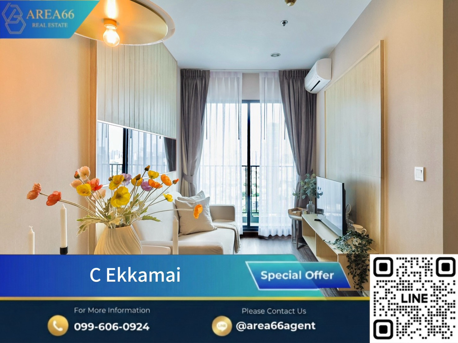🔥 ขายคอนโดน่าอยู่❗️อยากได้ห้องสวย ต้องมาดูห้องนี้ C Ekkamai