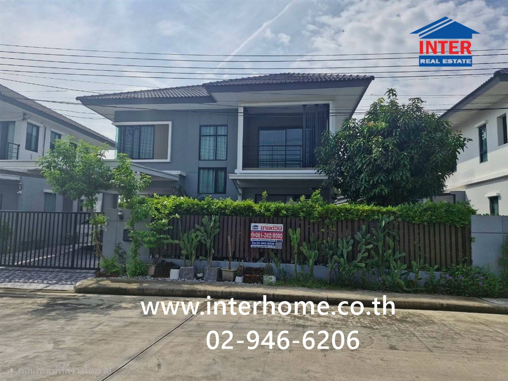 2-story detached house, 56.9 sq m, Delight Village. Rattanathibet-Tha It Near Tha It Suksa School Rattanathibet Road, Tha It Road, Pak Kret, Nonthaburi